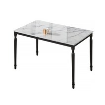 마블P 1200X700 콘솔 조립다리 테이블, 사각 화이트 18T