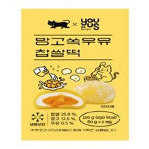 쿠캣 망고쏙우유찹쌀떡 2개입 총120g X 20개, 상세페이지 참조