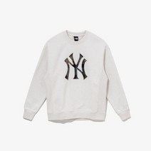 뉴에라 [뉴에라]MLB 타탄 체크 뉴욕 양키스 맨투맨 오트밀 13338638