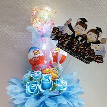 안산 플라워마트 당일발송 재롱잔치 졸업식 꽃다발, 원형 야광요술봉 블루