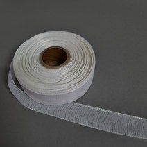 리보너 와이어리본 30mm 모양 고정되는 부드러운 공예 패션 리본끈 1롤 45m, 2. 화이트 크리스탈