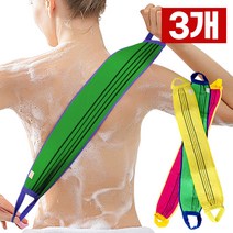 아름몰 때밀이봉 샤워타올 등밀이 때밀이 등때밀이 목욕장갑, 고리스폰지타올, 3개