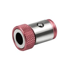 마그네트 드릴 마그네틱 링 1/4 ”금속 스크루 드라이버 비트 6.35mm 나사 드릴 팁 자석 강력한 도구 전문, 01 빨간