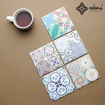 아다마알마 스페인제조 유럽타일패턴 컵받침/코스터 18종, 06_빅토리아핑크