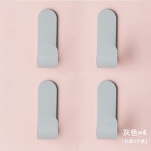 용접 금속 주물용 후크 부착 스테인레스 스틸 수건 걸이 4 개 가족 가운 걸이 후크 모자 가방 가족 가운 모자 가방 키 접착 벽 걸이, styleB-4pcs-grey
