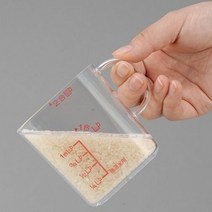 (일본) 이노마타 라이스컵 쌀바가지 투명계량컵 혼밥짓기 (사각 360ml)
