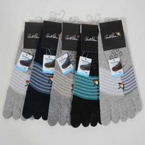 1 + 2 패션잡화 수면양말 (발가락덧신)로고자수 스트라이프 완화
