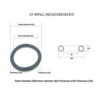 고무오링 패킹 실리콘 오링 고무링 OD10mm ~ 260mm * 3.5mm 두께/CS 녹색 FKM o 링 내유성 산 및 알칼리 방, 42 OD46x3.5mm  2pcs