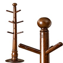 원목 스탠드 옷걸이 행거 엔틱 고급 물푸레 나무 이동식 트리팜, 스페이드, 1개