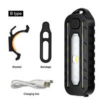 어깨경광등 반사 스티커 새로운 led 빨간색 파란색주의 비상 경찰 빛 클립 usb 충전식 어깨 깜박임 경고 안전 토치 자전거 테일 램프, 유형 b 세트