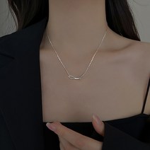 엠스타일 925 은 물라인 목걸이 선물포장 실버 쇄골 여자 순은 체인