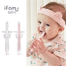 IFAM(용품) 아이팜 이지두잉 아기 실리콘 칫솔 유아칫솔, 옵션/핑크