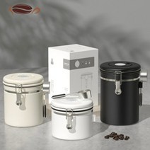 원두커피 숨쉬는 캐니스터 커피콩 보관통 스텐 캐니스터 스텐리스 재질, 실버, 1.5L, 1개