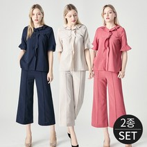 [로코엘라] 오엘 러플 블라우스+팬츠 세트