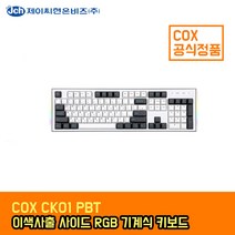 [공식정품] COX CK01 PBT 이색사출 사이드 RGB 기계식 키보드 갈축 판매자 제이씨현온비즈 확인, CK01_PBT_갈축