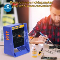연기흡입기 납땜연기 목공 소형 집진기 220V110V FA400 솔더 철 연기 흡수기 Fume 추출기 납땜 공기 송풍기 배기 팬 1pcs 탄소 필터 스폰지, 110V_EU
