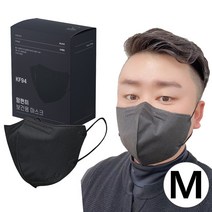 KF94 맘편히 새부리형 100매 특대형 성인용 초등학생용 마스크 3종 화이트 블랙 얼큰이 숨쉬기편한 귀편한, 맘편히 중형 M 블랙 100매 + 마스크끈