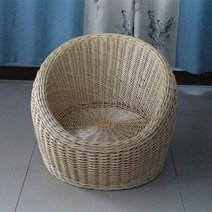 라탄 등나무 수공예 의자 1인용 소파 거실 카페 음식점 인테리어, 내츄럴 미디엄