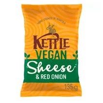 Kettle Chips 케틀칩 비건 쉬즈 적양파 쉐어링 감자칩 크리스프 스낵 135g 3팩