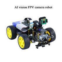 하이테크 신기한 키덜트 장난감 Raspbot4b 인공 지능 자동차 Ai 비전 Fpv 카메라 로봇 와이파이 비디오