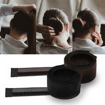 스틱밴드 올림머리 만두머리 헤어끈 당고머리 똥머리, 1-똥머리밴드-블랙