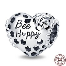 PANDORA 판도라 오리지널 판다 팔찌 목걸이 925 실버 컬러 동물 하트 모양의 매력 비즈 여성 펜던트 DIY 쥬얼리, CMS2004