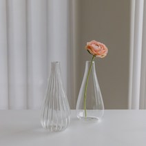 오리엔탈 유리 화병 투명 심플 오브제 작은 소형 꽃병 빈티지 한송이 꽃꽂이 호리병, G Type