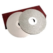 Uranne-100mm 전기 도금 에머리 다이아몬드 그라인딩 디스크 폴리셔 옥 마노 유리 조각 모따기 1 개, 24 single side 1200