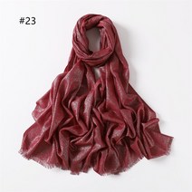 최신 디자인 스카프 반짝 이는 솔리드 컬러 Shawls 레이온 패브릭 골드 실크 실버 와이어 헤드 목도리 프린지 Hijab 여성, 23 23