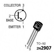 2N2907A(PNP) 바이폴라 트랜지스터(bjt bipolar junction transistors) 0.1%의 비밀, 10개
