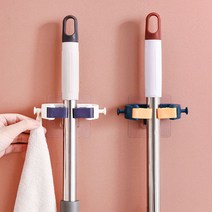 청소도구걸이 대걸레 밀대 다용도 행거 홀더 거치대, 2봉걸래홀더-화이트