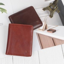 40대 50대 남성 선물용 가죽 매끈 반지갑 50대추천