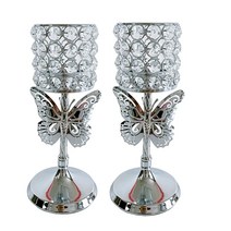 나비 금속 캔들 홀더 섬세한 촛불 스탠드 기둥 웨딩 파티 테이블 중앙 장식품 홈 1-2 개/묶음, 01 gold_01 1Pcs in set