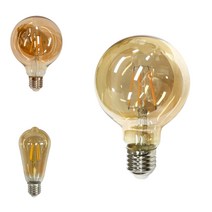 LED 에디슨 필라멘트 전구 4W E26 G80 G95 ST64 2200K 전구색 골드막, 3.G95