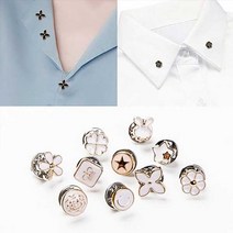 서연브로치^^~패션브로치10p^^~패션단추 매너 크리스탈 진주 오픈 방지 브로치^^~ 10p 시리즈1 ~~, 1번 화이트 10P