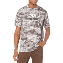Staghorn 남성용 Mossy Oak Fishing 반소매 카모 셔츠 아쿠아 만타 스몰, Medium, Aqua Manta_Medium