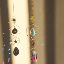 스테인드글라스 썬캐처 봄 드림캐처 선물 인테리어 창문 아크릴 DIY 모빌, Q