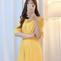 베베디 여성용 티나드 오프숄더 반팔원피스