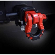 오프로드 견인고리 히치리시버 U자형 트레일러 발판, 붉은 팔 + 32톤의 검은 갈고리 + 볼트 락