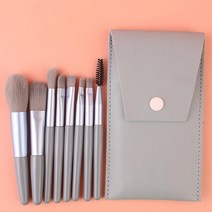 휴대용 메이크업 화장 아이섀도우 브러쉬 8종세트 여행 화장용 미니 브러시 붓, 블루