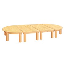 고무나무 안전원목 책상세트-기본다리 어린이집 유치원 유아가구, H24-1영아240