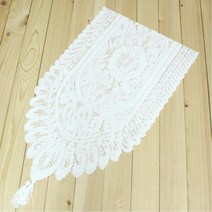 식탁 콘솔 화이트 포인트 레이스 러너 식탁러너 테이블보러너 테이블매트 서랍장커버, 상세페이지참조
