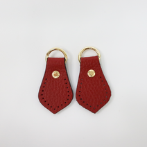 [핸들가게] 15mm D링 가죽 연결고리 가방부자재 (8631), 골드, 레드