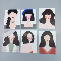 귀걸이 목걸이 진열용 귀걸이 목걸이택 6매 셋트