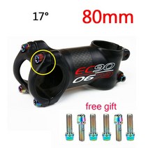 카본 스템 EC90 31.8 산악 자전거 탄소 표면 6/17 도 숏 60-120mm 액세서리 핸들 바, [09] 17 degrees-80mm