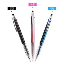 볼펜 3색볼펜 삼색볼펜 (국산)코리아5링니들3색터치펜 니들볼펜(3개 1세트), 핑크