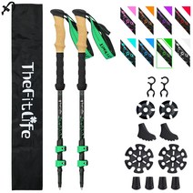 레키 mvc 렉키 thefitlife 트레킹 폴 스톡 등산 스톡 등산 스틱 레버 락 2 개 세트, 블루