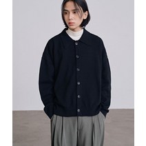ANOBLIR 오버핏 크롭 카라 가디건 블랙 OVER FIT CROP COLLAR CARDIGAN BLACK
