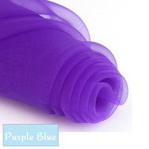 레자원단 레쟈 유진 거즈 원단 75cm1미터 블랙 화이트 웨딩 메쉬 투명 스티프 레이스, Purple Blue_Long100cm Width75c