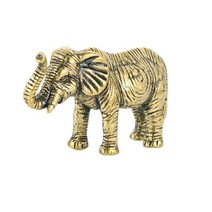 코끼리 조각 장식품 장식 동상 행운 선물 좋은 입상 황동 집들이 부 행운의 동물 167, 황금, 4.3x1.7x2.5cm
